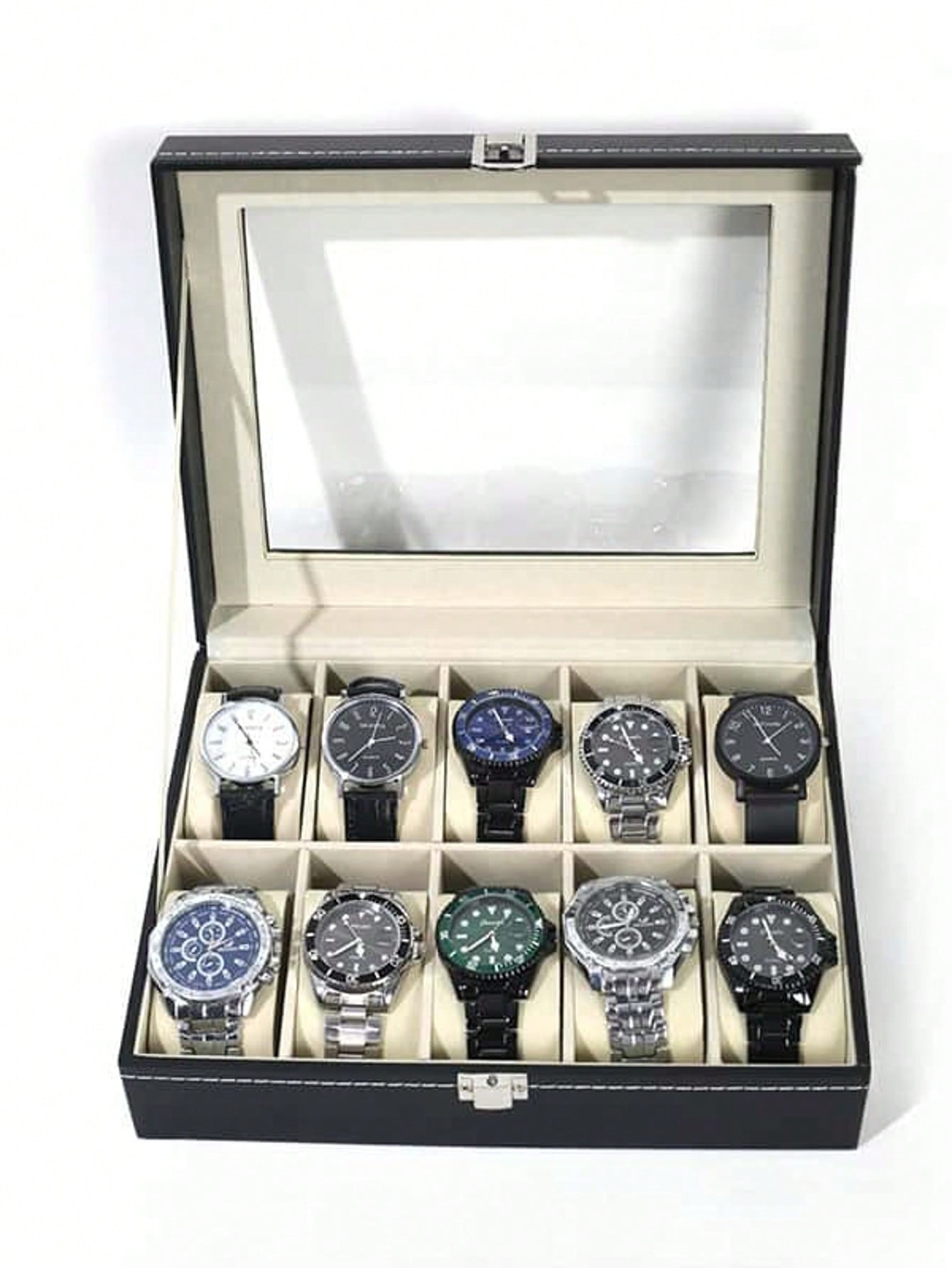 Men'S Accessories Case - Кожаная шкатулка для часов с замком,