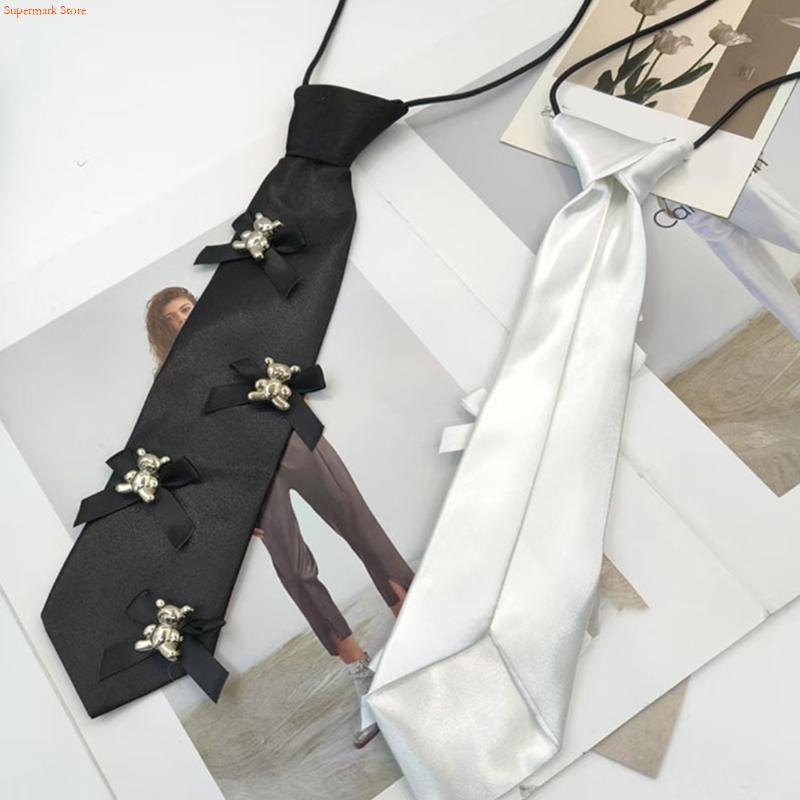 Men'S Accessories Premium - Q5WE Элегантный черный галстук премиум-класса из