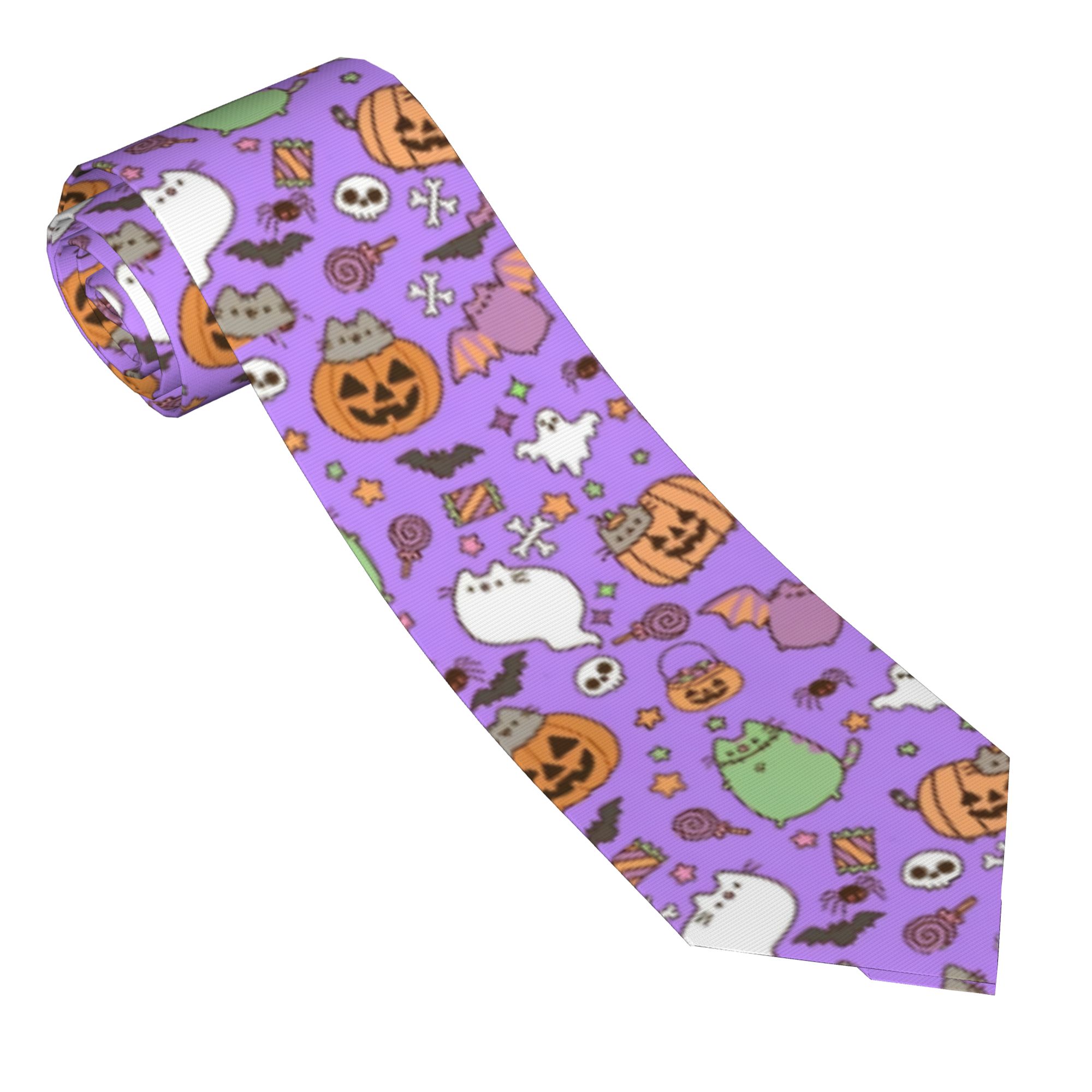 Men Accessories For Wedding - Галстук с милыми котиками P-Pusheencats, узкий,