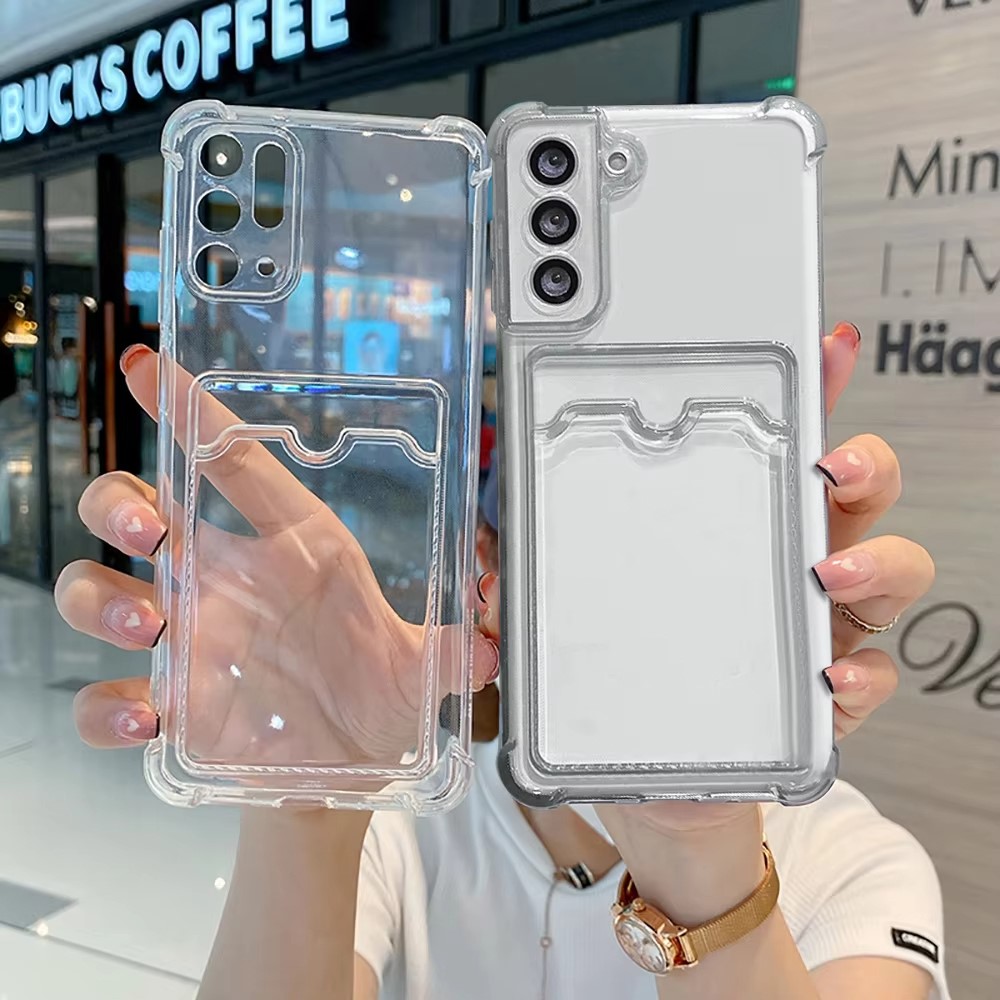 Phone Wallet Combo - Прозрачный силиконовый чехол-кошелек для Samsung S26