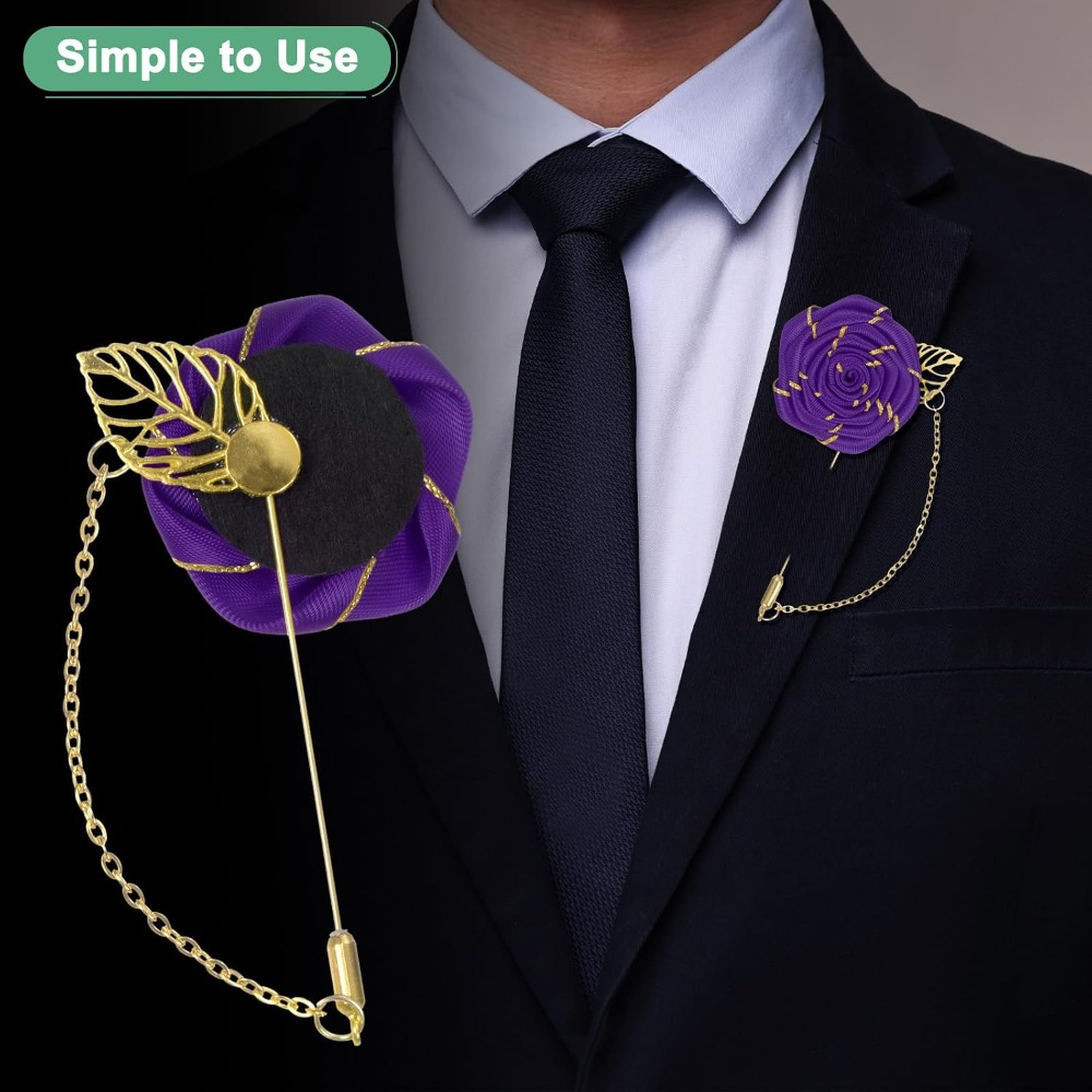 Брошь-роза из ткани с золотыми – обзор и цена Men Accessories For Wedding